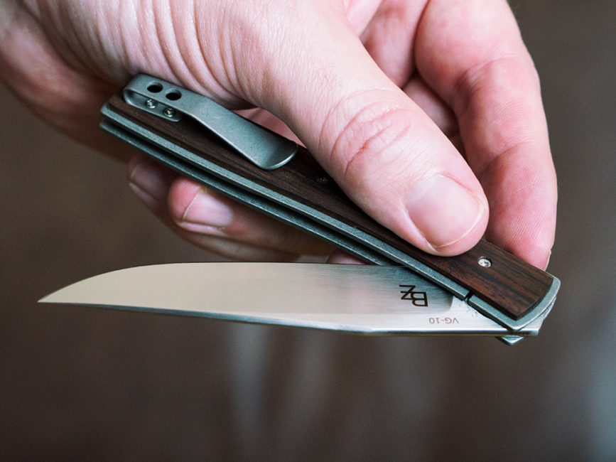 Boker Urban Trapper Flipper Blade Deployment Image